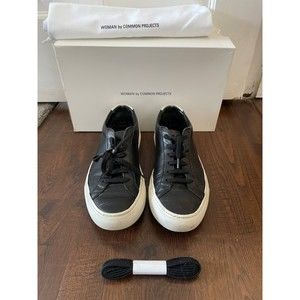 Woman by Common Projects Black Leather Sneaker Size 36
